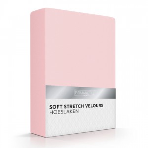 Hoeslaken Velours Blush romanette