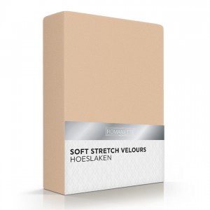 Hoeslaken Velours Beige Romanette