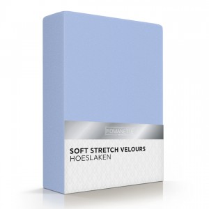 Hoeslaken Velours Blue Romanette